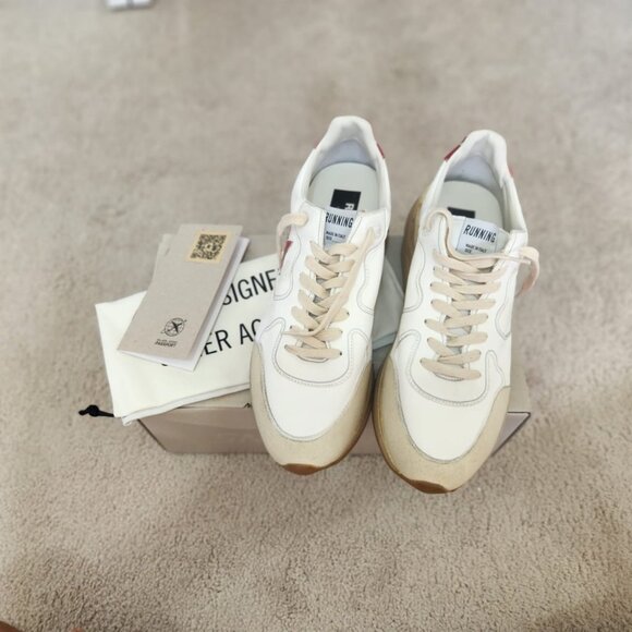 Golden Goose Men's Running Sole with leather star and heel tab with red print - Picture 2 of 8